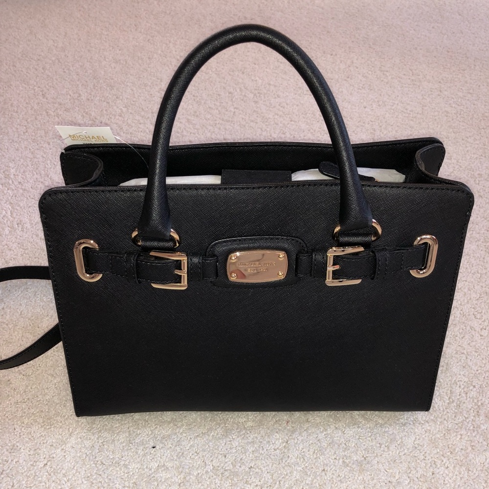 Michael Kors Black Hamilton East West Satchel